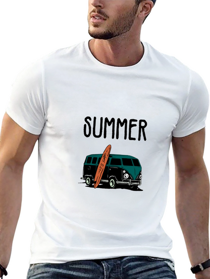 Summer Surf Van Graphic Tee - Black