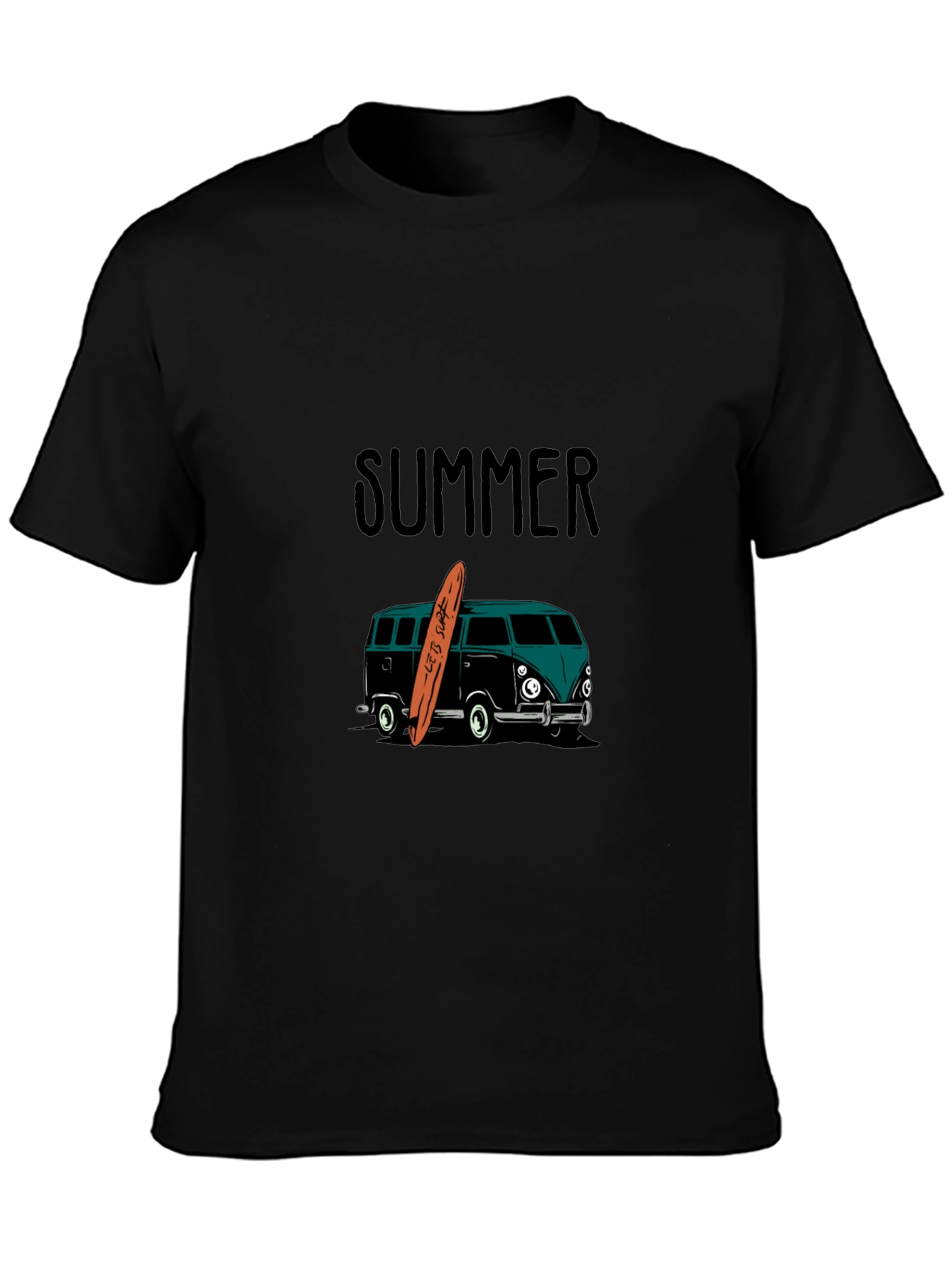 Summer Surf Van Graphic Tee - Black