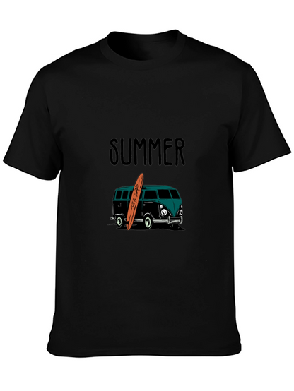 Summer Surf Van Graphic Tee - Black