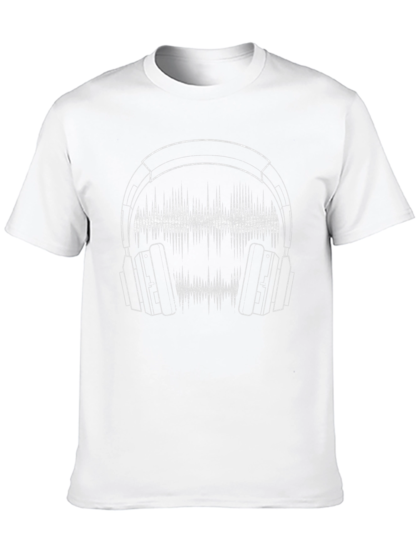 Headphone Soundwave Graphic Tee - Black Cotton