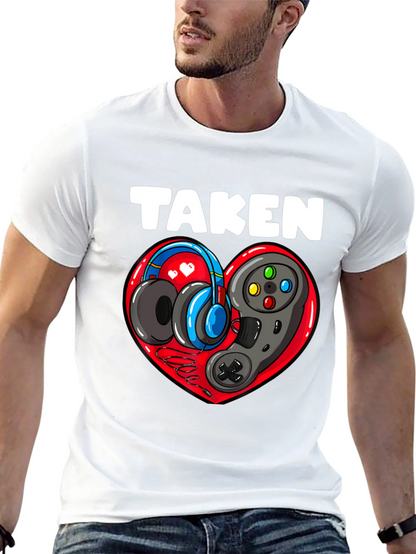 Taken Gamer Heart T-Shirt - Black
