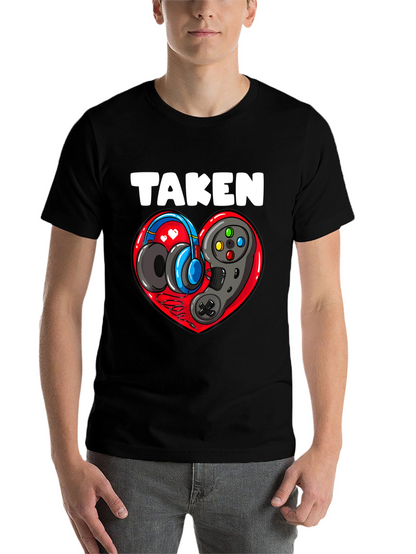 Taken Gamer Heart T-Shirt - Black