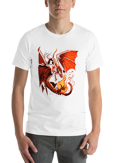 Fiery Dragon Graphic T-Shirt - Bold Statement Tee