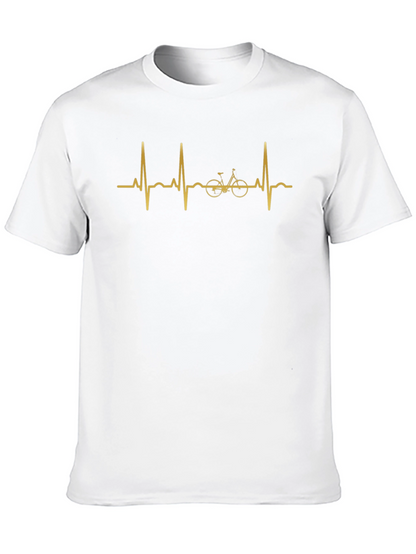 Cycling Heartbeat T-Shirt: Ride Your Passion!
