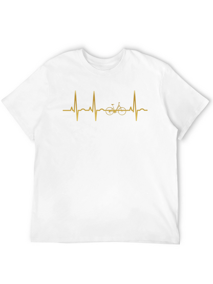 Cycling Heartbeat T-Shirt: Ride Your Passion!