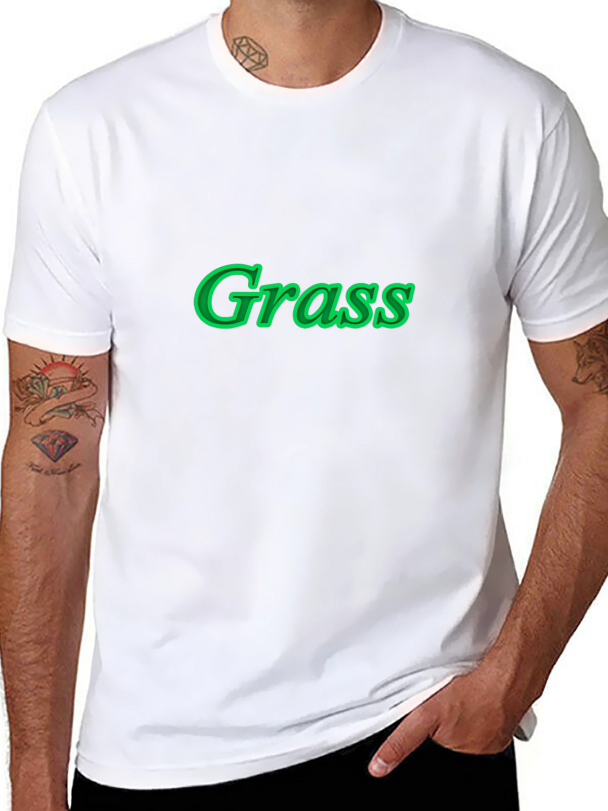 Grass Graphic Black T-Shirt