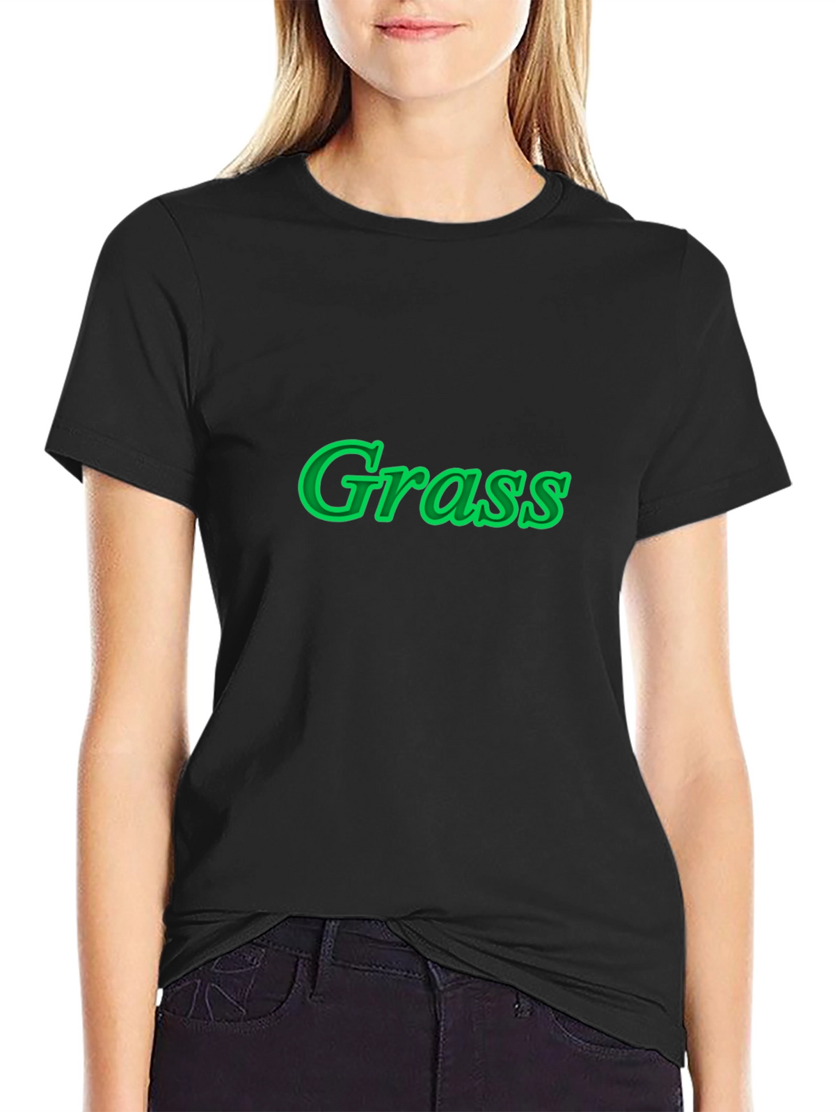 Grass Graphic Black T-Shirt