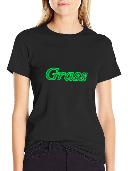 Grass Graphic Black T-Shirt