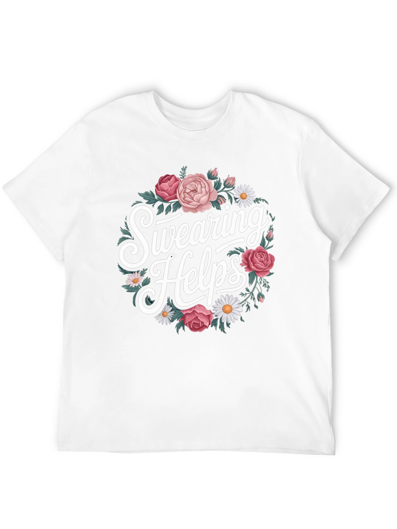 Swearing Helps Floral Graphic T-Shirt