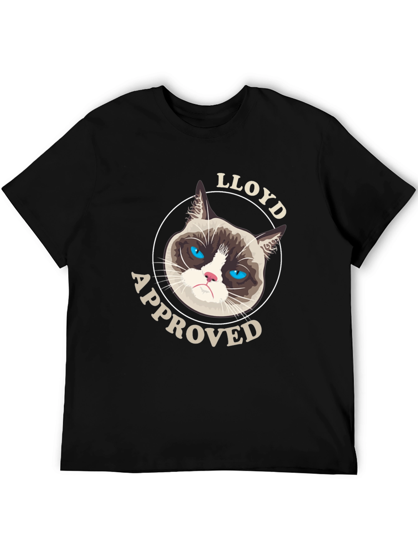 Grumpy Cat Lloyd Approved Black T-Shirt