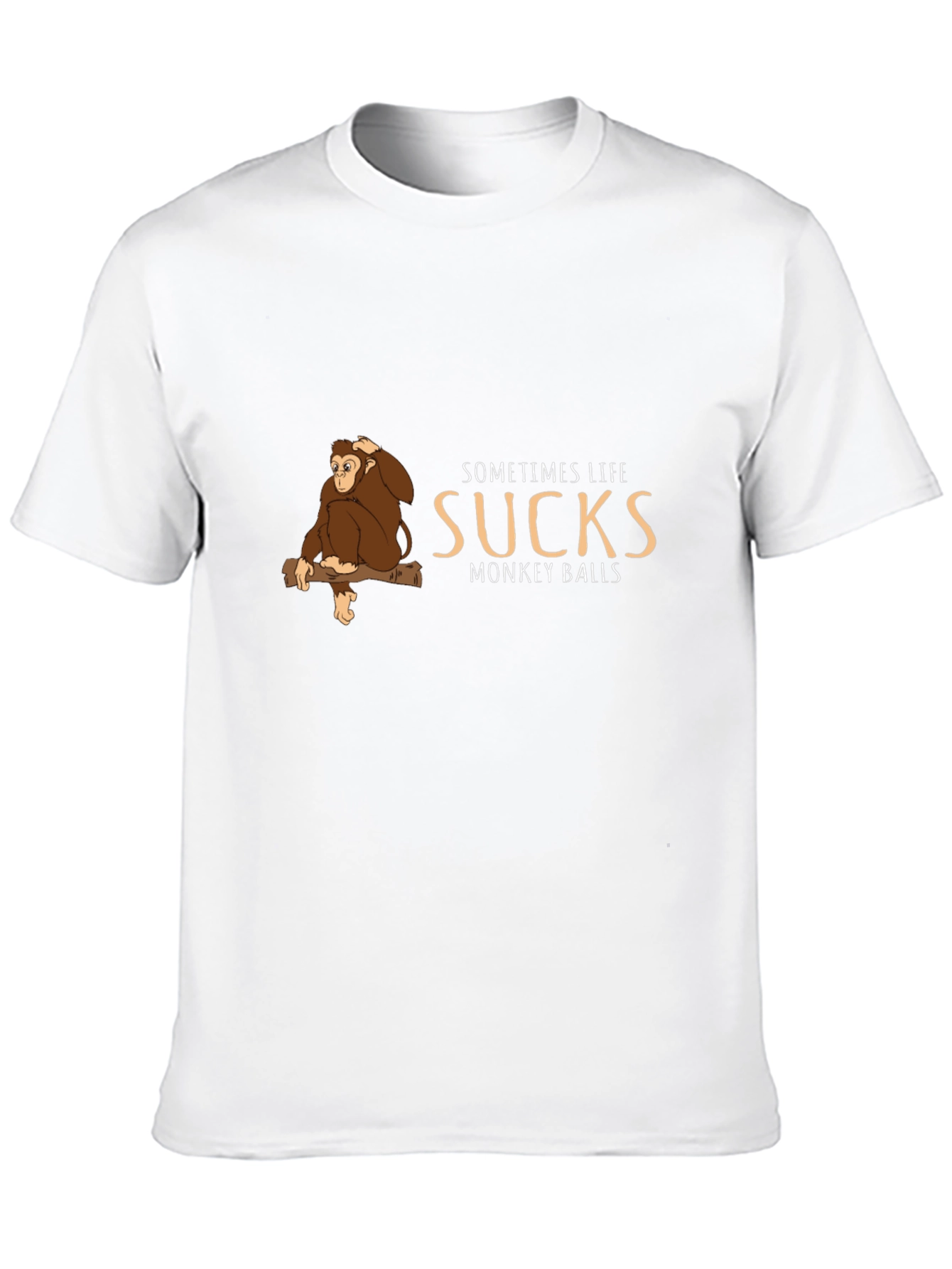 Sometimes Life Sucks Monkey T-Shirt - Funny Graphic Tee