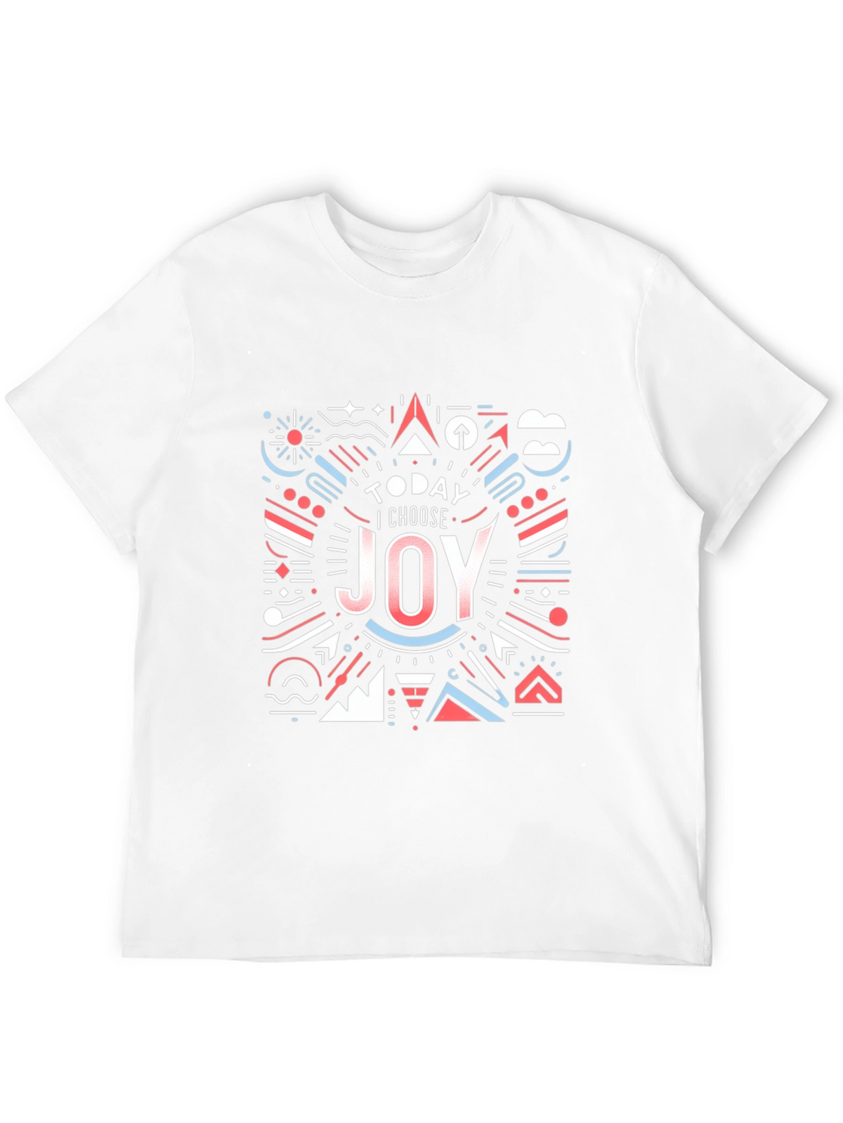 Choose Joy Graphic Tee - Modern Geometric Design