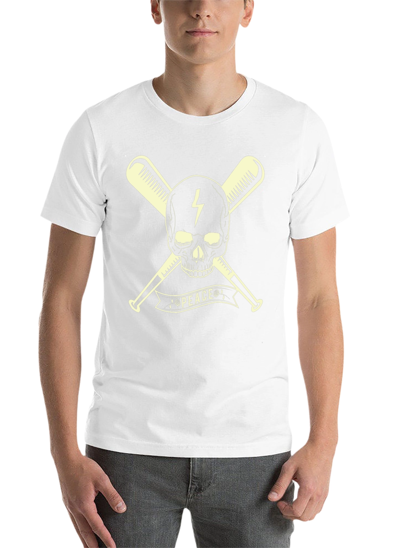 Skull & Bats Peace Graphic T-Shirt