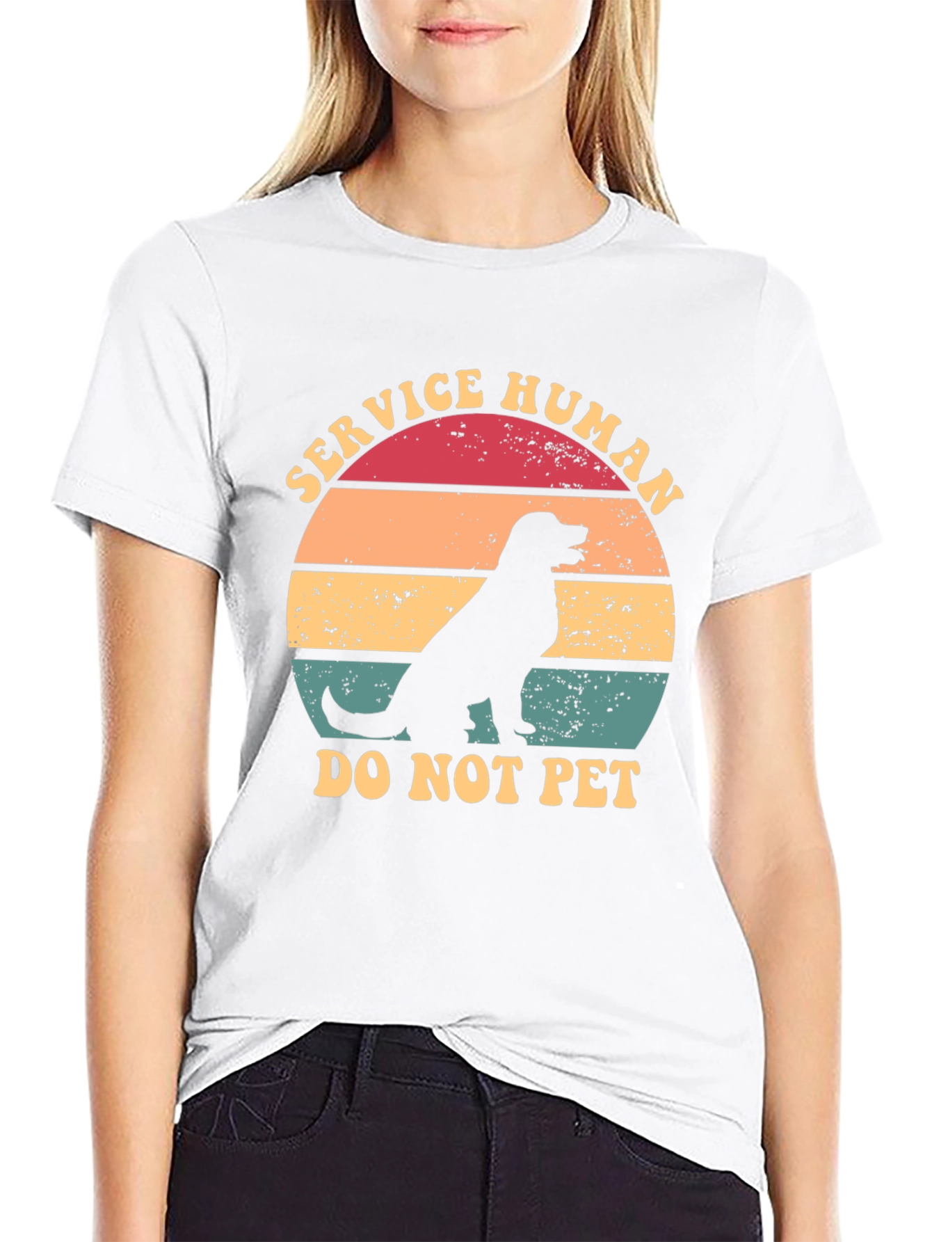Service Human Dog T-Shirt - Do Not Pet