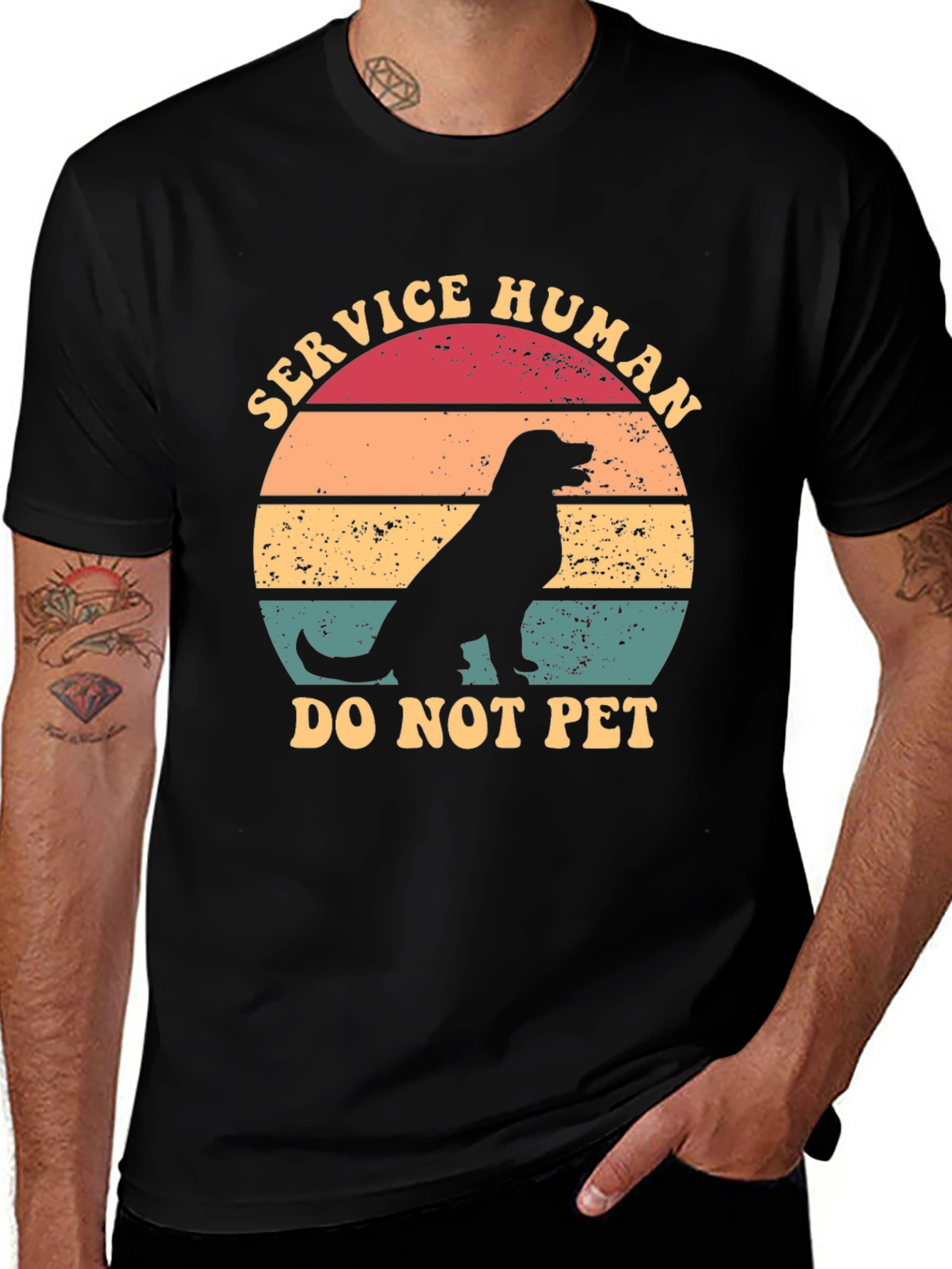Service Human Dog T-Shirt - Do Not Pet