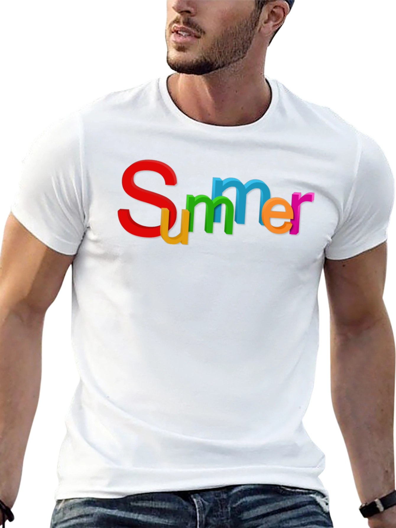Summer Graphic Black T-Shirt