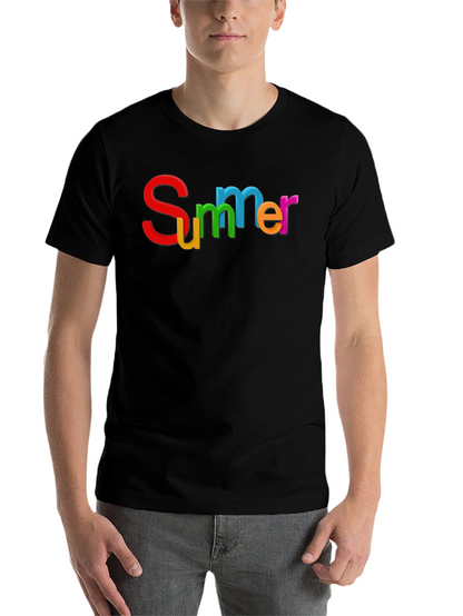 Summer Graphic Black T-Shirt