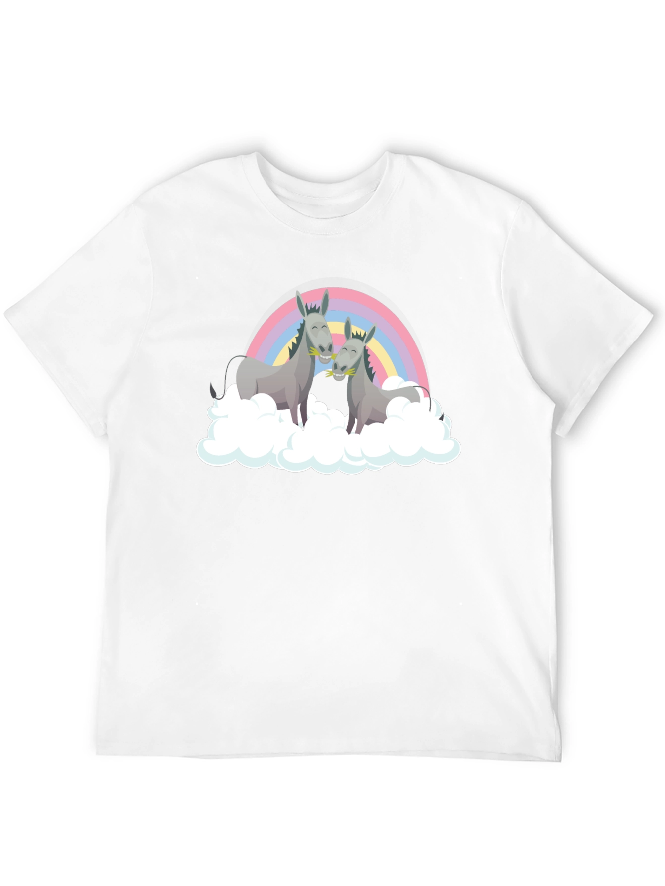Rainbow Donkey Couple Graphic Tee