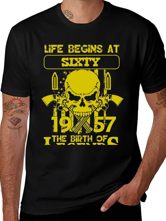Life Begins at Sixty 1957 Birthday T-Shirt