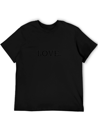 Love Graphic Tee - Stylish Black Cotton Blend T-Shirt