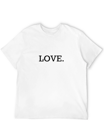Love Graphic Tee - Stylish Black Cotton Blend T-Shirt