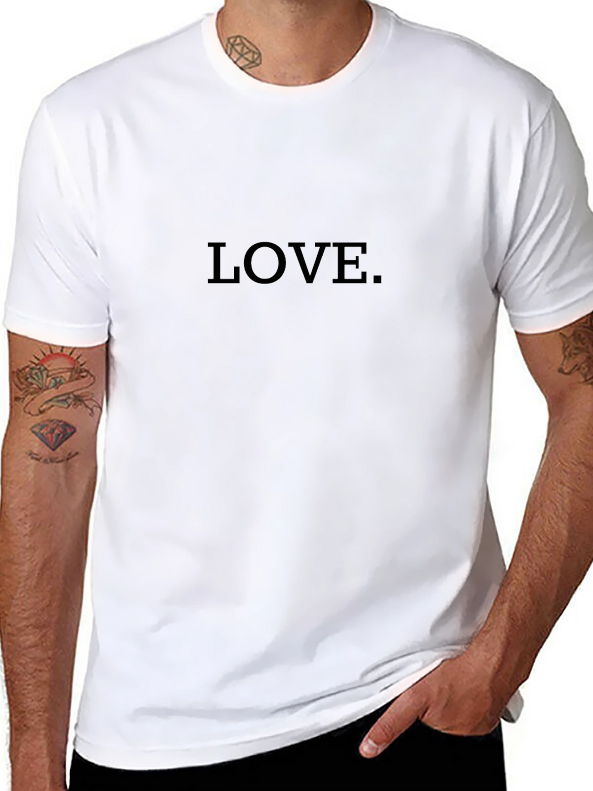 Love Graphic Tee - Stylish Black Cotton Blend T-Shirt
