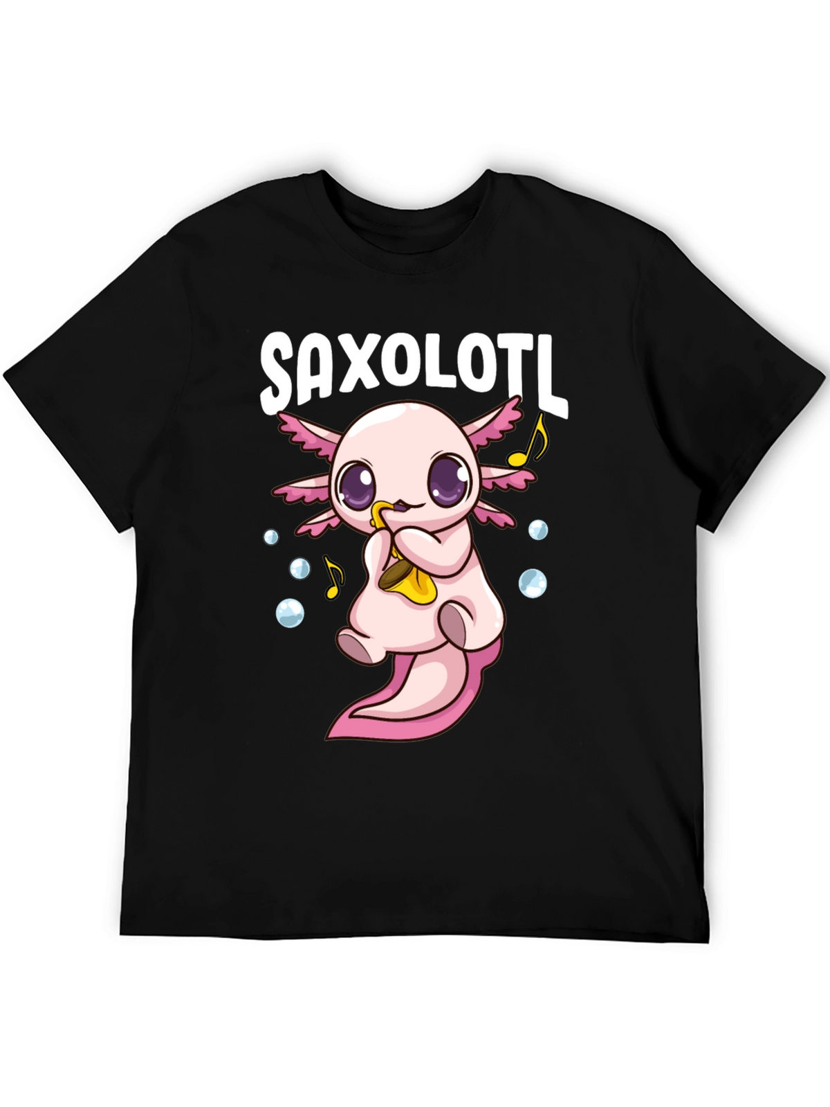 Saxolotl Funny Axolotl Saxophone T-Shirt