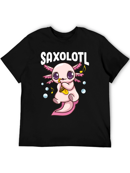 Saxolotl Funny Axolotl Saxophone T-Shirt