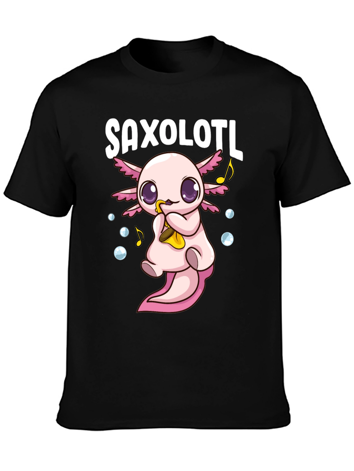 Saxolotl Funny Axolotl Saxophone T-Shirt