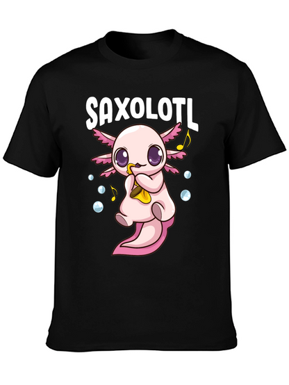 Saxolotl Funny Axolotl Saxophone T-Shirt