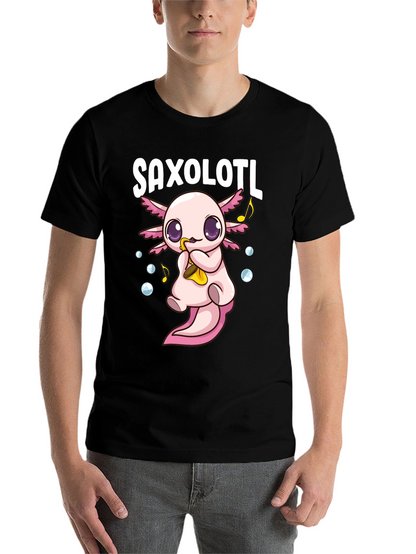 Saxolotl Funny Axolotl Saxophone T-Shirt