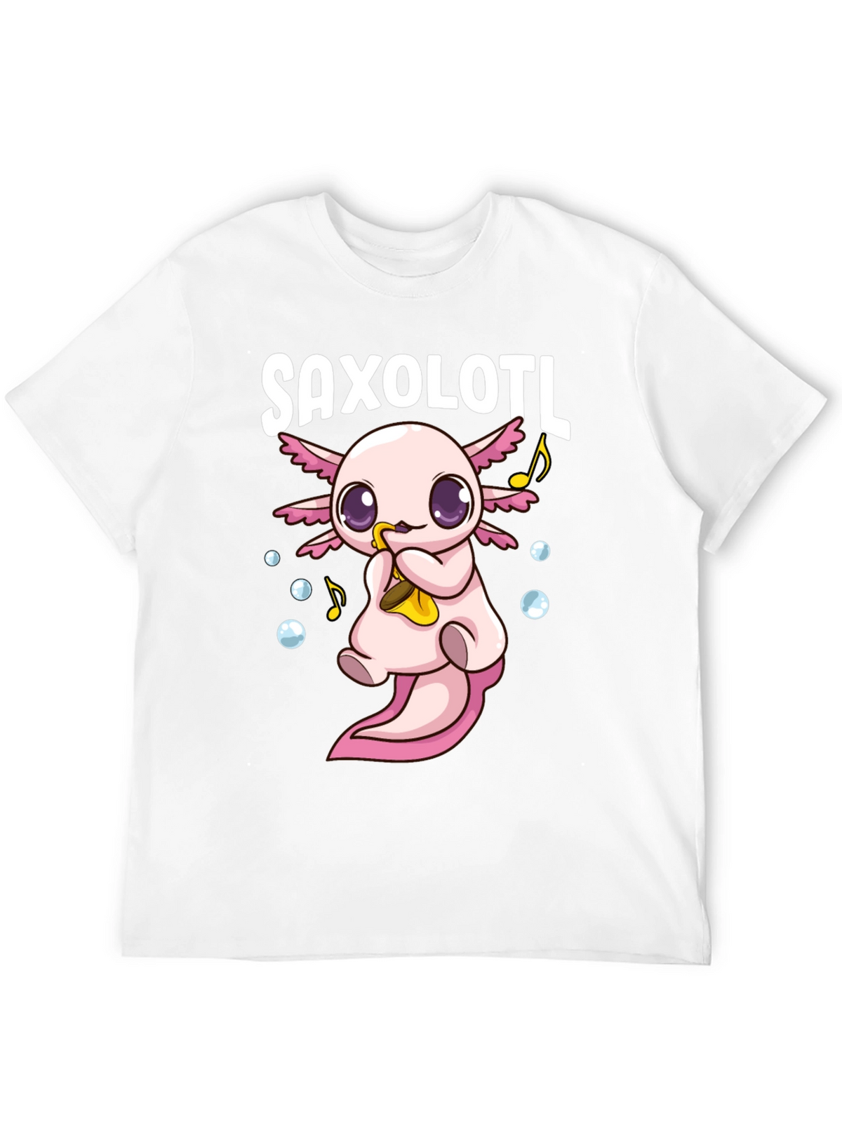 Saxolotl Funny Axolotl Saxophone T-Shirt