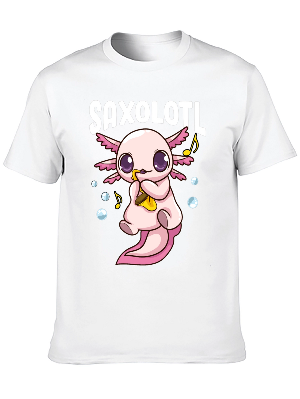 Saxolotl Funny Axolotl Saxophone T-Shirt