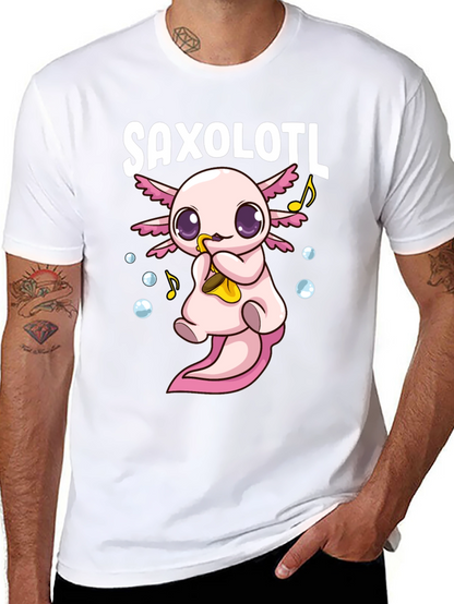 Saxolotl Funny Axolotl Saxophone T-Shirt