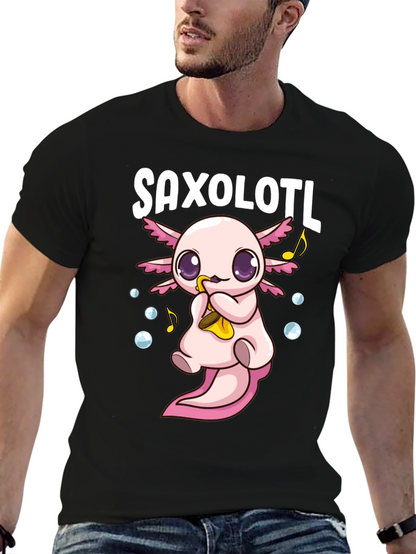 Saxolotl Funny Axolotl Saxophone T-Shirt