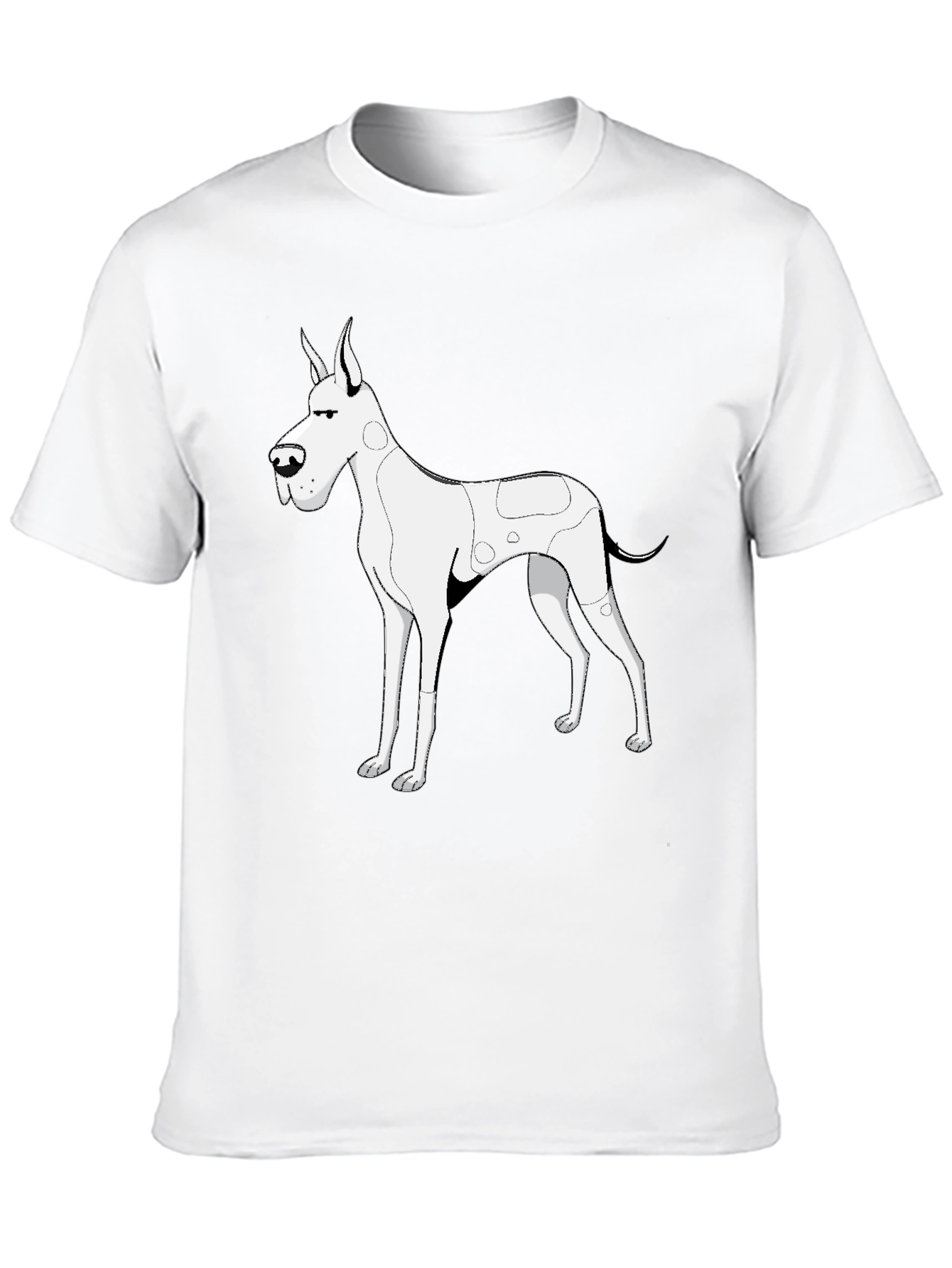 Dog Graphic Tee - Black Cotton T-Shirt