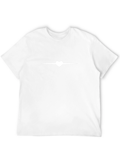 Heart Line Black T-Shirt - Stylish Casual Wear
