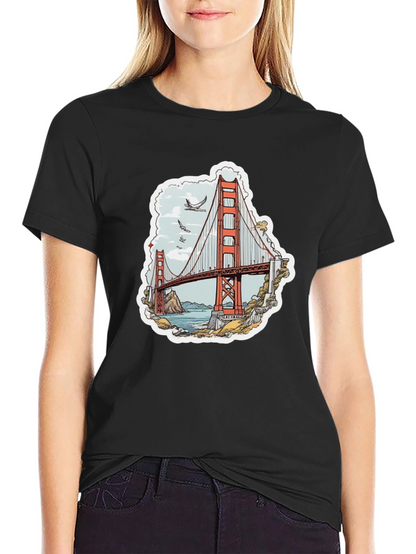 Golden Gate Bridge Graphic Tee - Black T-Shirt