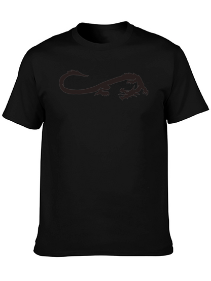 Mens Dragon Graphic T-Shirt - Black