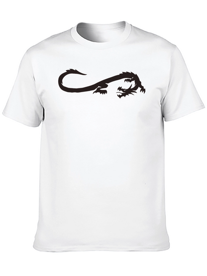 Mens Dragon Graphic T-Shirt - Black