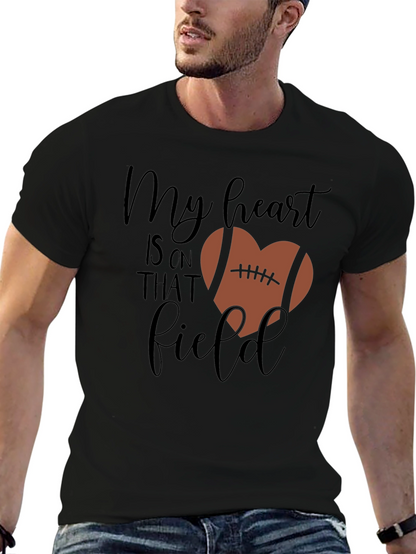 My Heart Is On That Field Football Heart Shirt