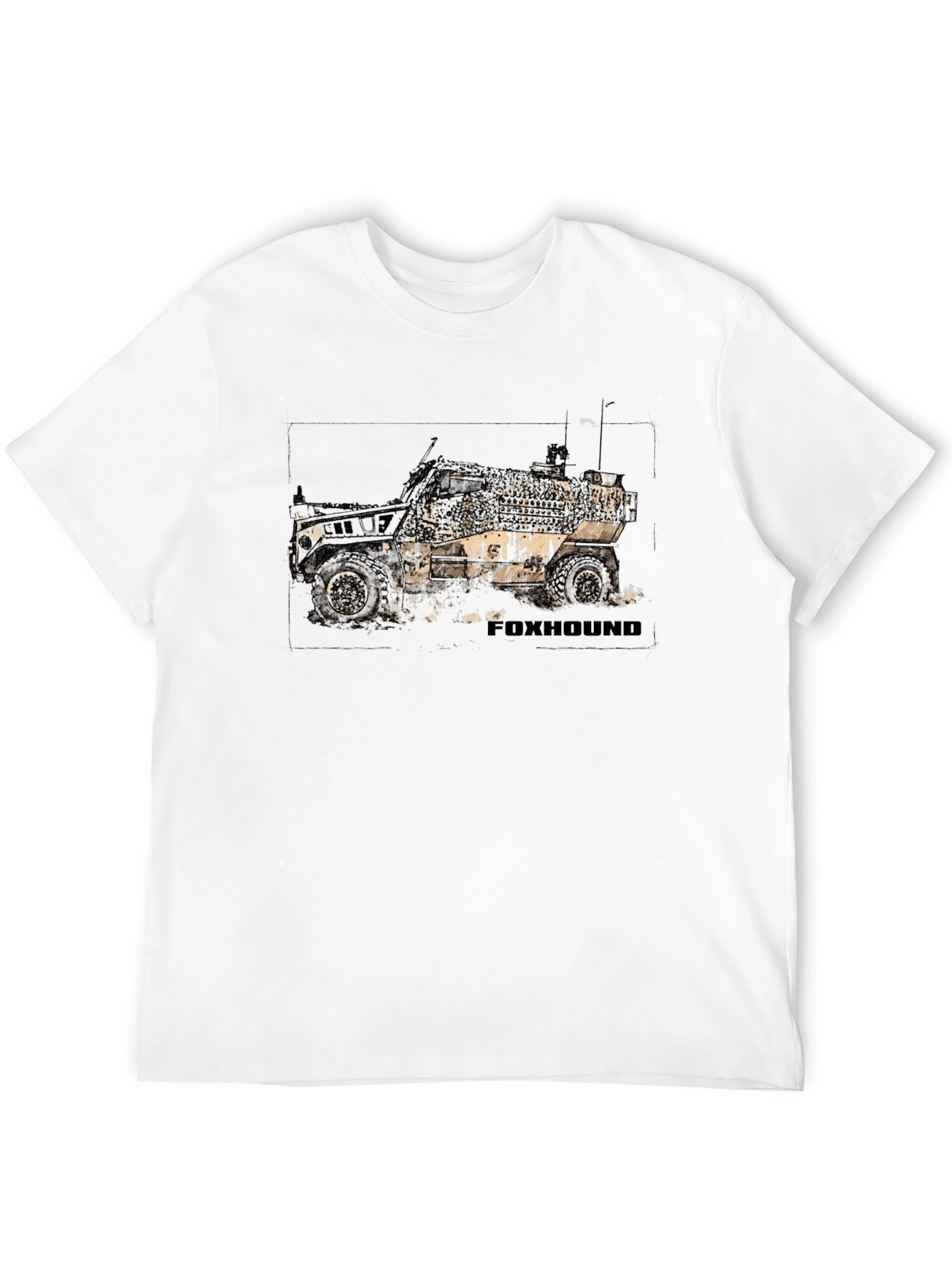 Foxhound Vehicle Graphic Tee - Black Cotton