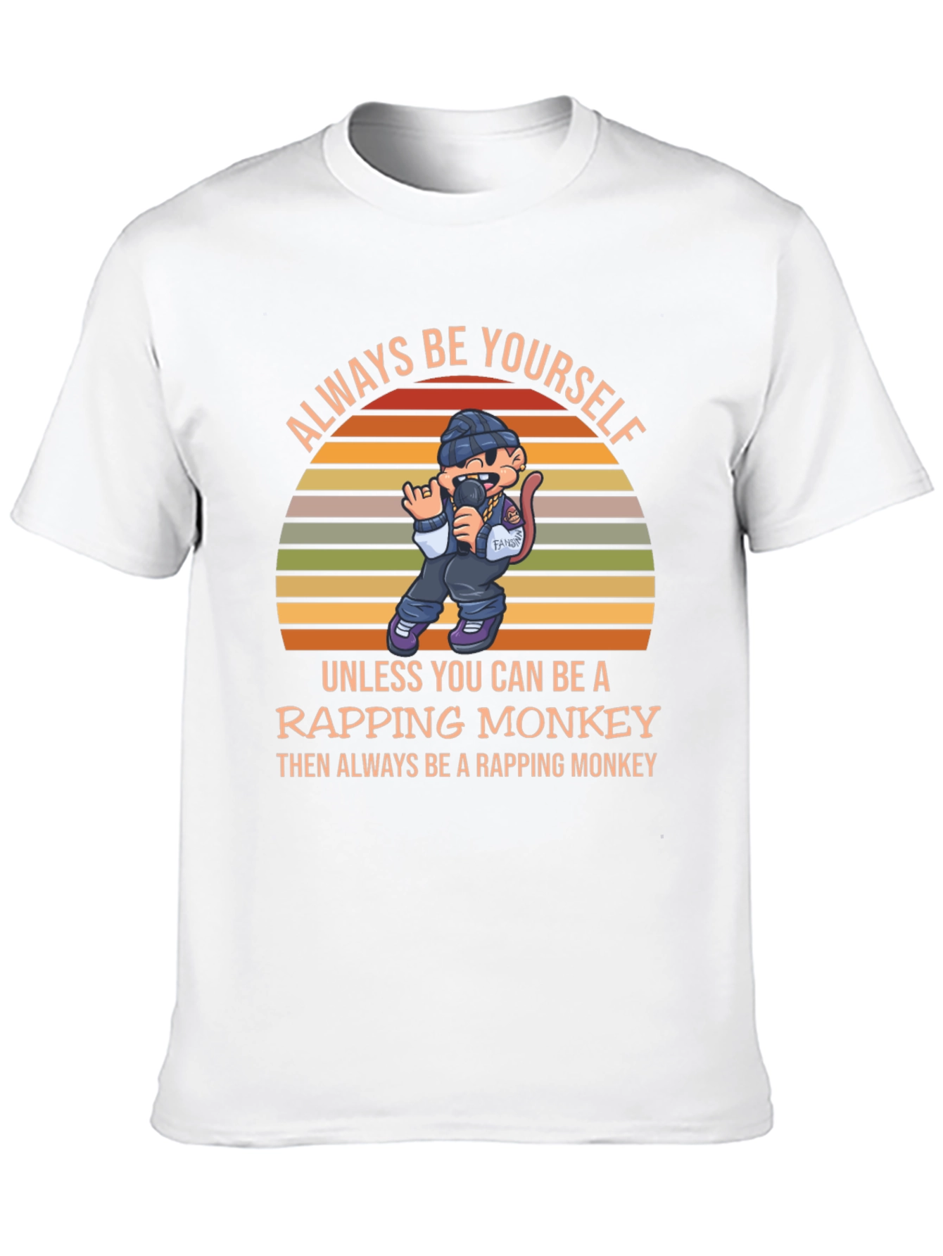 Rapping Monkey Graphic T-Shirt - Be Yourself