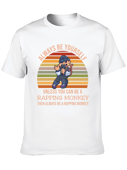 Rapping Monkey Graphic T-Shirt - Be Yourself