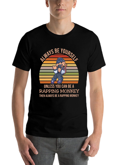 Rapping Monkey Graphic T-Shirt - Be Yourself