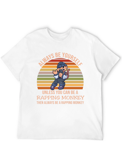 Rapping Monkey Graphic T-Shirt - Be Yourself