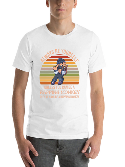 Rapping Monkey Graphic T-Shirt - Be Yourself