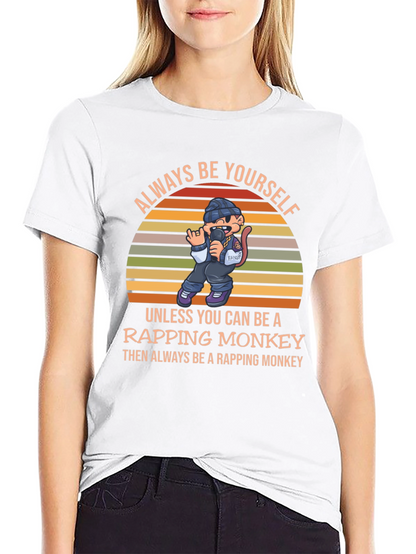 Rapping Monkey Graphic T-Shirt - Be Yourself
