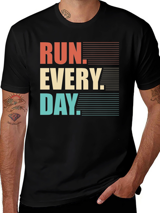 Run Every Day Graphic Tee - Retro Style