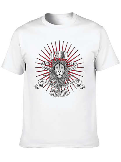 Be Strong Lion Graphic T-Shirt - Christian Apparel